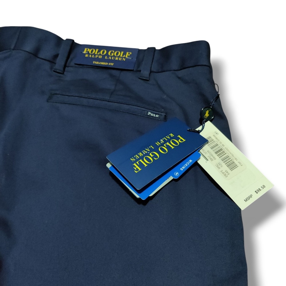 Polo Ralph Lauren Golf Pants Mens 38 x 30 Navy Blue Stretch Tailored Fit New